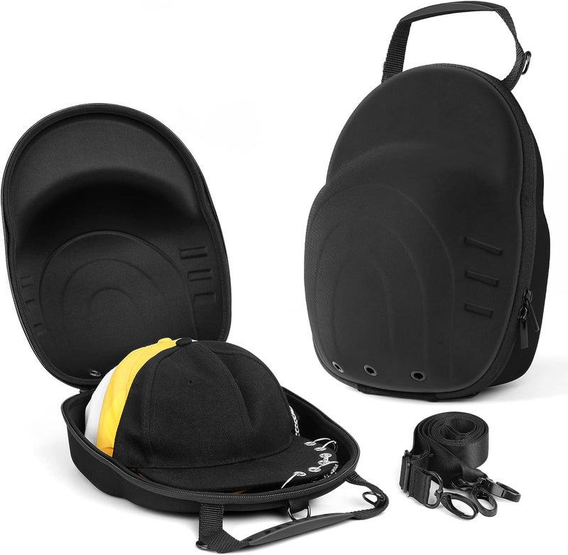 MOSLA Hat Case for Baseball Caps,Hat Carrier Travel Case Ball Cap Carrier Hat Box Organizer Carry On Hat Bag Backpack with Adjustable Shoulder Strap - Image 1